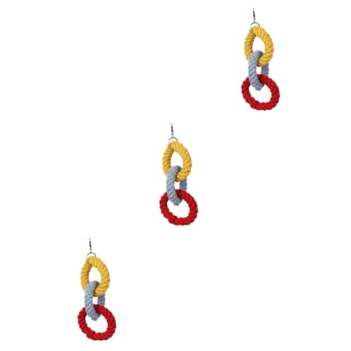 Happyyami 3St hängender Anhänger mit DREI Ringen Chinchilla-Spielzeug für Käfig Kletterzubehör Hamster Spielzeug hamsterspielzeug Haustierspielzeug aus Stoff Kletterspielzeug für Hamster Happyyami 3St hängender Anhänger mit DREI Ringen Chinchilla-Spielzeug für Käfig Kletterzubehör Hamster Spielzeug hamsterspielzeug Haustierspielzeug aus Stoff Kletterspielzeug für Hamster von Happyyami