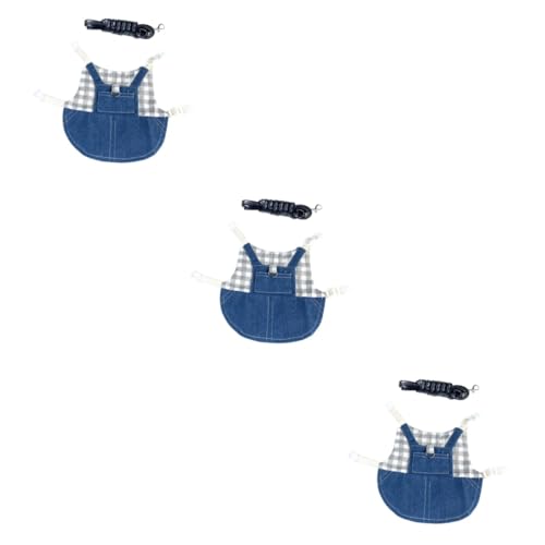 Happyyami Kätzchen-Kleidung 3St meerschweinchen Kaninchen Kleidung tragbar Hasenweste Tanktops Pullover Weste Katzenweste Zugseil für kleine Haustiere Kätzchen Rock kleines Haustier Gürtel von Happyyami