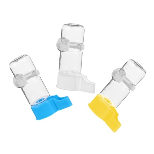 Happyyami 3Stücke Großes Fassungsvermögen für Sittiche und Papageien Lebensmittelechter Wasserspender mit Kontinuierlicher Wasserversorgung für Vogelkäfige und Einfache Pflege von Happyyami