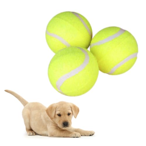 Happyyami 3stücke Kauspielzeug Für Hunde Tennisball Für Hunde Haustier Spielzeug Zum Kauen Und Trainieren Aus Gummi Langlebig Und Bissfest von Happyyami