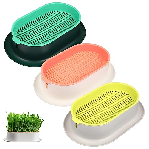 Happyyami 3stücke Hydrokultur Katzengras Pflanzkasten Für Haushalt Erdlos Pflanztopf Mit Design Für Katzenminze Anbau Praktisch Und Umweltfreundlich von Happyyami