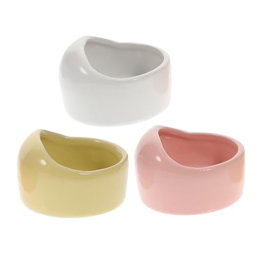 Happyyami Keramische Futterschale für Hamster 3 Stück Anti Biss Leicht zu Reinigen für Trockenfutter und Snacks Haustierbedarf Happyyami Keramische Futterschale für Hamster 3 Stück Anti Biss Leicht zu Reinigen für Trockenfutter und Snacks Haustierbedarf von Happyyami