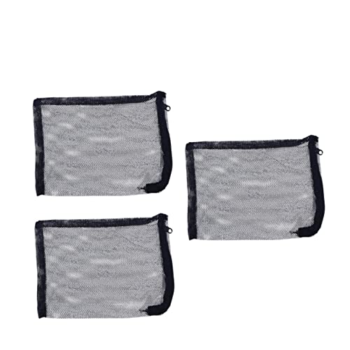Happyyami Filtermedienbeutel Für Aquarien Gartenteiche 3 Stück 27 X 30 cm Schwarzer Netzfilterbeutel Nylon Kordelzugverschluss von Happyyami
