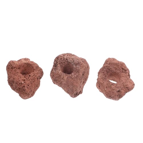Happyyami Aquarium Pflanzenhalter Vulkanstein 3er Set Wasserpflanze Festes Zubehör Für Süßwasser/Tanks von Happyyami