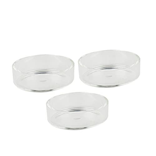 Happyyami 3stücke Teiliges Transparente Futter-schüssel Für Garnelen Hochwertige Kristall-fütterungsschale Für Garnelentanks Vielseitige Futterstation Für Fische Und Reptilien von Happyyami