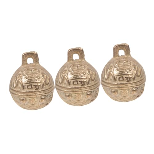 Happyyami 3stücke Teiliges Set Vintage Kupferglocken Für Hundehalsbänder Dekorative Tierglocken Mit Einzigartigem Tigerkopfdesign Für Und Haustierzubehör von Happyyami