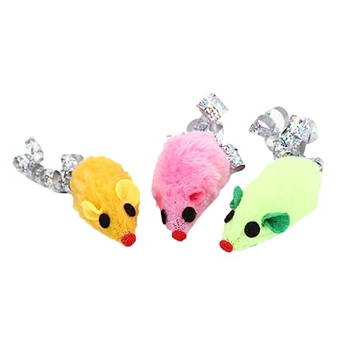 Happyyami 3 Stück Plüsch-katzenmaus-Spielzeug Bunter Lustiger Dekorativer Kratzer – Für Katzen Zufällige Farbe Happyyami 3 Stück Plüsch-katzenmaus-Spielzeug Bunter Lustiger Dekorativer Kratzer – Für Katzen Zufällige Farbe von Happyyami