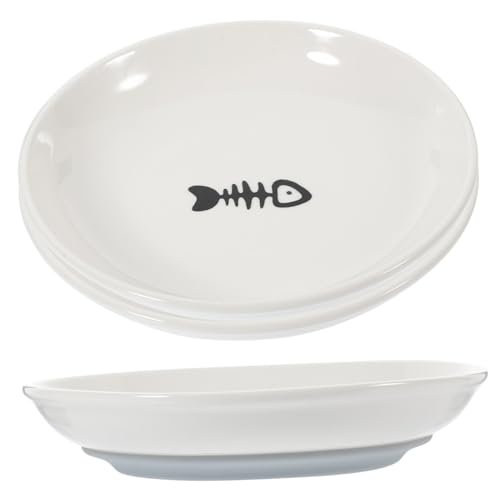 Happyyami 3st Katzennapf Aus Keramik Runde Futternäpfe Klein Flacher, Flacher Katzennapf Katzenteller Aus Keramik Runder Katzennapf Haustiernapf Katzennäpfe Und -näpfe Snack Kätzchen Happyyami 3st Katzennapf Aus Keramik Runde Futternäpfe Klein Flacher, Flacher Katzennapf Katzenteller Aus Keramik Runder Katzennapf Haustiernapf Katzennäpfe Und -näpfe Snack Kätzchen von Happyyami