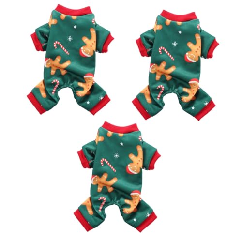 Happyyami 3st Kleidung Für Haustiere Zartes Hundekostüm Dekorative Welpenkleidung Welpen-Shirts Katzen-Outfit Weihnachtsdekoration Outfits Welpenkostüm Acryl Haustierzubehör Persönlichkeit von Happyyami