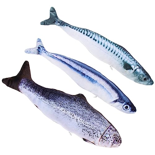 Happyyami 3st Simulation Fischspielzeug Kätzchen Katzenminze- Zahnspielzeug Für Kätzchen Katzenspielzeug Mit Katzenminze Leckerli- Für Katzen Kratzer Wurf Plüsch Happyyami 3st Simulation Fischspielzeug Kätzchen Katzenminze- Zahnspielzeug Für Kätzchen Katzenspielzeug Mit Katzenminze Leckerli- Für Katzen Kratzer Wurf Plüsch von Happyyami