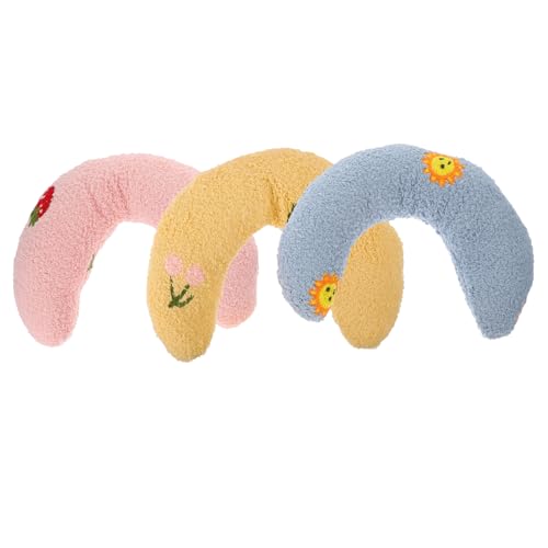 Happyyami Weiches Hundekissen Mit Nackenstütze – Beruhigungskissen Für Katzen – Plüschkissen Für Den Komfort Von Kätzchen Und Erwachsenen Haustieren von Happyyami