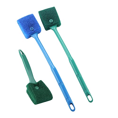 Happyyami Aquarium-reinigungsbürsten-Set 3-teilig Mit Griff Reinigungsbürste Für Glas rutschfest Für Süßwasser von Happyyami