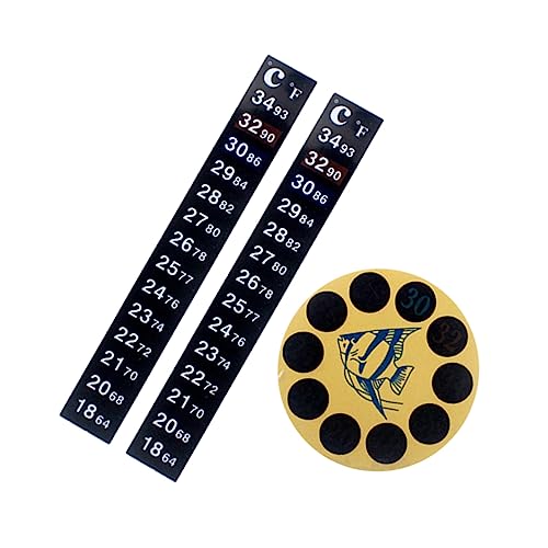 Happyyami 3stücke Aquarium-Thermometer Aufkleber Fischtank-Patch-Thermometer Wasserthermometer-zubehör Tragbar Für Aquarien Einfach Zu Bedienen von Happyyami