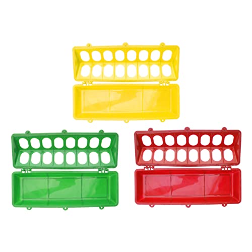 Happyyami 3stücke Hängender Futternapf Für Tauben Und Hühner Klappdesign Zum Einfachen Nachfüllen Mehrloch-käfig-Feeder Für Geflügel Und Vögel von Happyyami