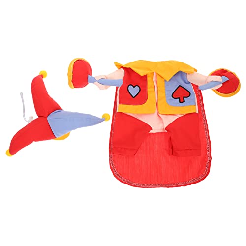 Happyyami 4 Sätze Katzen- Und Hundebekleidung Clown-kostüme Clown-zubehör Halloween-katzenkostüm Hut Für Haustierkostüme Cosplay-kostüme Waschbar Verwandlungs-Outfit Rot Polyester Baumwolle von Happyyami