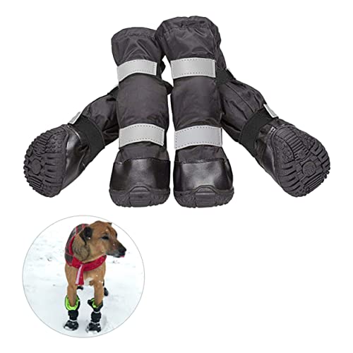 Happyyami 4 Stück Hundeschuhe Stiefel für Hunde Allzweckschuhe Abdeckungen für Fischschalen Strohhut für Hunde Schuhe für Hunde Haustierschuhe Universal- Regenstiefel von Happyyami