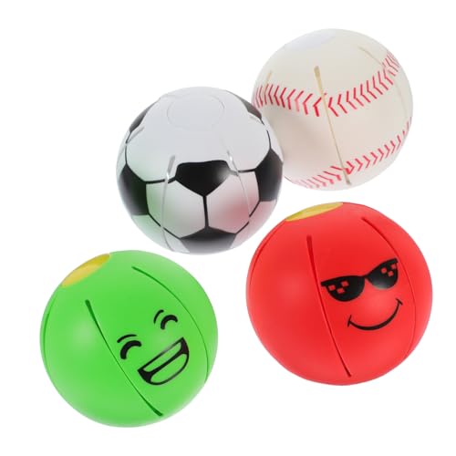 Happyyami 4 Stück Spielzeugball Drücken Beißspielzeug Für Hunde Beißballspielzeug Für Hunde Interaktive Hundebälle UFO-Ball Spielzeug Für Kinder Plastik Der Hund Kleiner Hund von Happyyami