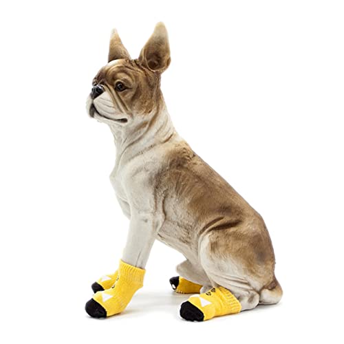 Happyyami 4 Stück Baumwollsocken für Haustiere Schuhe für Hunde klein Haustiersocken rutschfeste Socken aus Baumwolle Haustierzubehör pet Supplies hundepflege sockenschuhe Hundesocken Yellow Happyyami 4 Stück Baumwollsocken für Haustiere Schuhe für Hunde klein Haustiersocken rutschfeste Socken aus Baumwolle Haustierzubehör pet Supplies hundepflege sockenschuhe Hundesocken Yellow von Happyyami