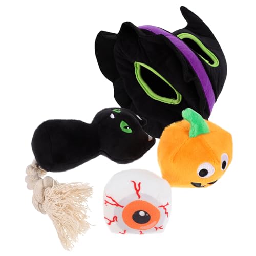 Happyyami Halloween-hundespielzeug – 4 Stück Backenzahnspielzeug Welpenspielzeug Tragbar Und Praktisch Für Die Gesundheit Von Haustieren Happyyami Halloween-hundespielzeug – 4 Stück Backenzahnspielzeug Welpenspielzeug Tragbar Und Praktisch Für Die Gesundheit Von Haustieren von Happyyami