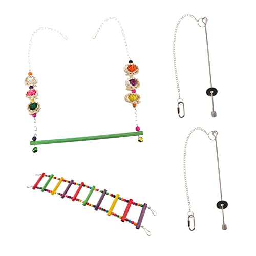 Happyyami 4stücke Vogelspielzeug Papageien Und Hühner Teiliges Zubehör Mit Schaukel Und Futterhalter Für Käfige Und Spielspaß Fördert Bewegung Und Beschäftigung Für Vögel Happyyami 4stücke Vogelspielzeug Papageien Und Hühner Teiliges Zubehör Mit Schaukel Und Futterhalter Für Käfige Und Spielspaß Fördert Bewegung Und Beschäftigung Für Vögel von Happyyami