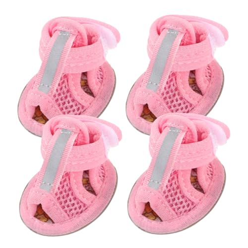Happyyami Haustierschuhe Für Hunde 4-teiliges Set Aus Atmungsaktiven Hundesandalen Aus Mesh Größe 2 Hundestiefel Happyyami Haustierschuhe Für Hunde 4-teiliges Set Aus Atmungsaktiven Hundesandalen Aus Mesh Größe 2 Hundestiefel von Happyyami