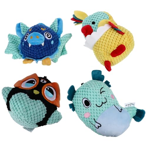 Happyyami 4 Stück Haustier Molare Spielzeuge Quietschspielzeug Für Hunde Interaktives Hundespielzeug Haustier Plüschtier Kauspielzeug Haustiergeräusch Welpe Baumwollseil Happyyami 4 Stück Haustier Molare Spielzeuge Quietschspielzeug Für Hunde Interaktives Hundespielzeug Haustier Plüschtier Kauspielzeug Haustiergeräusch Welpe Baumwollseil von Happyyami