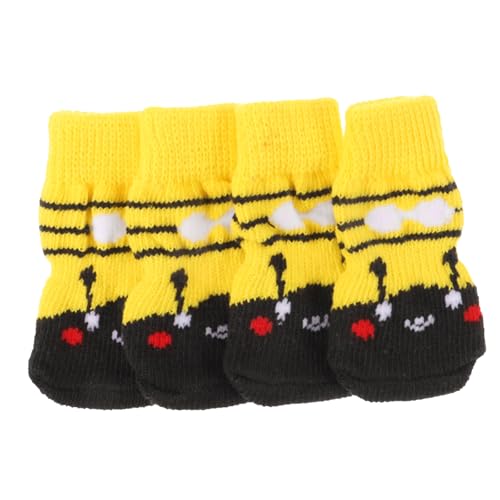 Happyyami 4 Stück Warme Haustiersocken – Hundesocken Waschbare Baumwollsocken für Hunde Happyyami 4 Stück Warme Haustiersocken – Hundesocken Waschbare Baumwollsocken für Hunde von Happyyami
