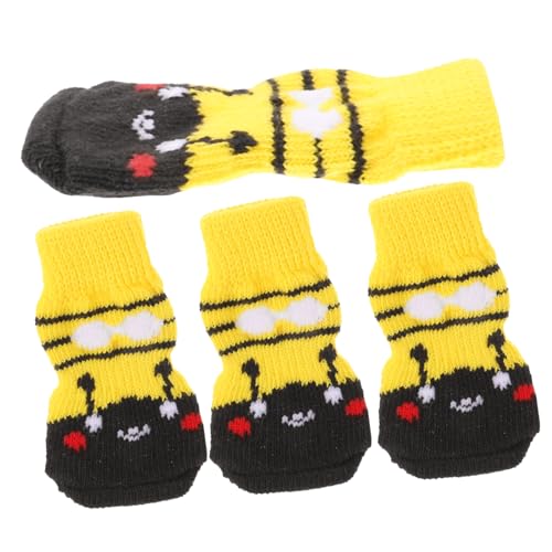 Happyyami 4 Stück Haustier Socken Tücher Pfotenbalsam Hunde Hundeschuhe Für Regen Conditioner Behandlung Für Hunde Hundeschermaschinen äntel Züchten Anti-Stiefel Hundevlies Baumwolle Yellow Happyyami 4 Stück Haustier Socken Tücher Pfotenbalsam Hunde Hundeschuhe Für Regen Conditioner Behandlung Für Hunde Hundeschermaschinen äntel Züchten Anti-Stiefel Hundevlies Baumwolle Yellow von Happyyami