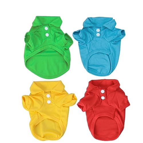 Happyyami 4stücke Teiliges Haustier T-Shirt Für Kleine Hunde Atmungsaktiv Bequeme Leuchtende Farben Xs Sommerbekleidung Für Ihren Hund Happyyami 4stücke Teiliges Haustier T-Shirt Für Kleine Hunde Atmungsaktiv Bequeme Leuchtende Farben Xs Sommerbekleidung Für Ihren Hund von Happyyami