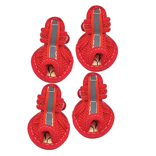 Happyyami Schützende Haustier-Schuhe 4 Stück Hundesandalen Verstellbares Band für Bequeme Passform Happyyami Schützende Haustier-Schuhe 4 Stück Hundesandalen Verstellbares Band für Bequeme Passform von Happyyami