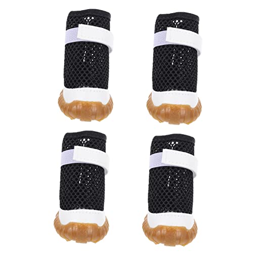 Happyyami 4 Stück Haustierschuhe Atmungsaktive Hundestiefel Hundeturnschuhe wasserdichte Welpenstiefel Paws pfotenschutz Schuhe für hundepfoten Sommer-Hundeschuhe Sommerstiefel für Hunde PVC Happyyami 4 Stück Haustierschuhe Atmungsaktive Hundestiefel Hundeturnschuhe wasserdichte Welpenstiefel Paws pfotenschutz Schuhe für hundepfoten Sommer-Hundeschuhe Sommerstiefel für Hunde PVC von Happyyami