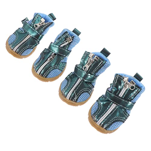 Happyyami 4 Stück Haustierschuhe Katzenschuhe Atmungsaktive Hundestiefel Hundeschuhe Für Kleine Hunde Hundestiefel Für Den Winter Hundeschuhe Für Heißes Pflaster Hundeturnschuhe Blue Pu Happyyami 4 Stück Haustierschuhe Katzenschuhe Atmungsaktive Hundestiefel Hundeschuhe Für Kleine Hunde Hundestiefel Für Den Winter Hundeschuhe Für Heißes Pflaster Hundeturnschuhe Blue Pu von Happyyami