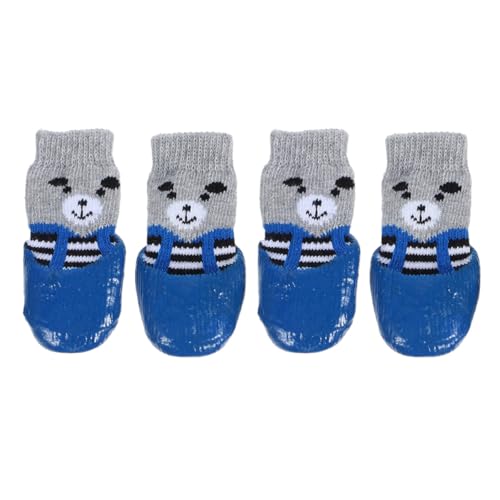 Happyyami 4 Stück Haustierschuhe Tragbare Socken Für Haustiere Verschleißfester Hundepfotenschutz Atmungsaktiver Pfotenschutz Waschbare Haustiersocken Hundezubehör Hundesocke Blue Baumwolle Happyyami 4 Stück Haustierschuhe Tragbare Socken Für Haustiere Verschleißfester Hundepfotenschutz Atmungsaktiver Pfotenschutz Waschbare Haustiersocken Hundezubehör Hundesocke Blue Baumwolle von Happyyami