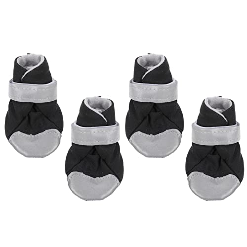 Happyyami Bequeme Und Warme Reflektierende Hundeschuhe 4 Stück Welpenschuhe – Design Haustierstiefel Verstellbare Größe Happyyami Bequeme Und Warme Reflektierende Hundeschuhe 4 Stück Welpenschuhe – Design Haustierstiefel Verstellbare Größe von Happyyami