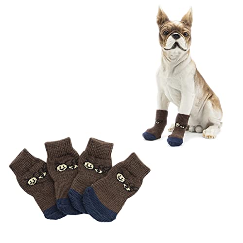 Happyyami 4 Stück Haustiersocken Atmungsaktive Socken Hundesocken Strumpffüller Für Welpen Cartoon-socken Baumwollsocken Für Haustiere Welpensocken Hündchen rutschfest Happyyami 4 Stück Haustiersocken Atmungsaktive Socken Hundesocken Strumpffüller Für Welpen Cartoon-socken Baumwollsocken Für Haustiere Welpensocken Hündchen rutschfest von Happyyami