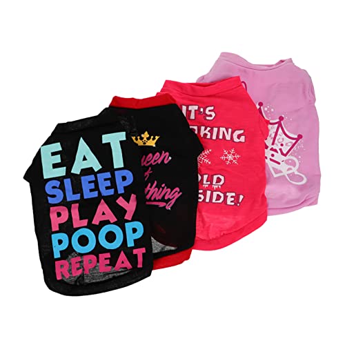 Happyyami 4 Stück Haustierweste Hundekleidung Atmungsaktive Haustier-Shirts Coole Hundejacke Welpe Dackel hundepullover hundepulli Sommeroutfit für Hunde Hunde-Sweatshirt Polyester Baumwolle Happyyami 4 Stück Haustierweste Hundekleidung Atmungsaktive Haustier-Shirts Coole Hundejacke Welpe Dackel hundepullover hundepulli Sommeroutfit für Hunde Hunde-Sweatshirt Polyester Baumwolle von Happyyami