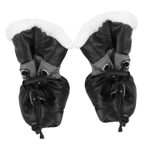 Happyyami 4-teilig - Haustierschuhe Hunderegenstiefel Plüschfutter Booties Für Hunde Schwarz Größe 1 Happyyami 4-teilig - Haustierschuhe Hunderegenstiefel Plüschfutter Booties Für Hunde Schwarz Größe 1 von Happyyami