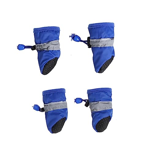 Happyyami Saisonale Haustier-Booties 4 Paar Hundeschuhe Bequem Bei Jedem Wetter von Happyyami