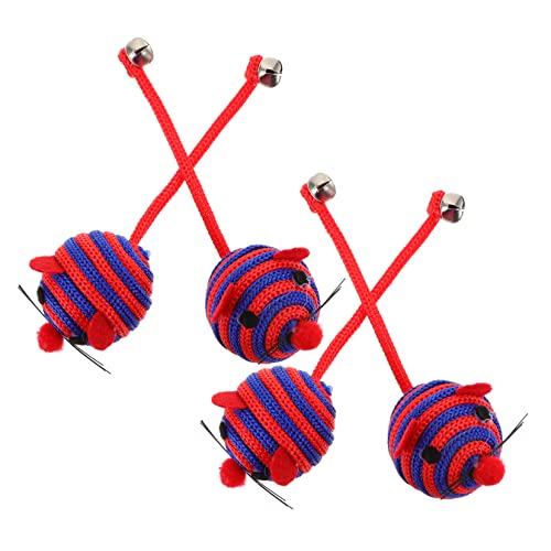Happyyami Kauspielzeug für Katzen Mäuse 4er-Pack Kätzchenspielzeug Haustierspielzeug Mäusedesign Jagdinstinkt Katzenspielzeug für Spaß Gesunde Umwelt Happyyami Kauspielzeug für Katzen Mäuse 4er-Pack Kätzchenspielzeug Haustierspielzeug Mäusedesign Jagdinstinkt Katzenspielzeug für Spaß Gesunde Umwelt von Happyyami