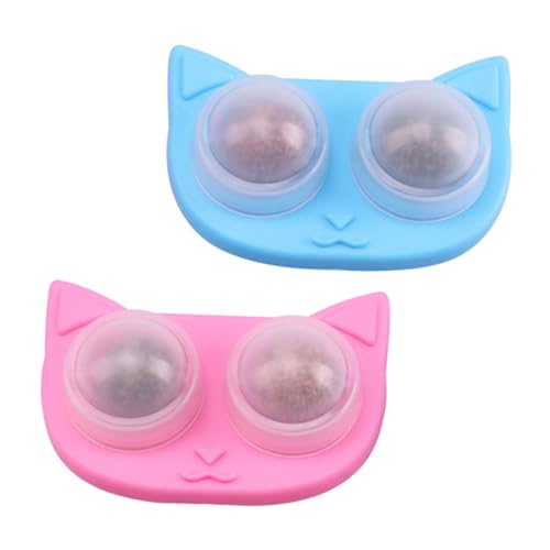 Happyyami Spielzeug Für Kätzchen 4 Stück Katze Katze Leckereien für Katzen Pfefferminzbonbons Essbare Katzenminze-Kugeln für Haustiere Spielzeuge Twerking-Spielzeug Snack für Haustiere von Happyyami