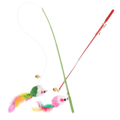 Happyyami 4 Stück Katzen-Teaser Interaktives Katzenspielzeug mit Zauberstab Katzenspielzeug mit Katzenminze Interactive cat Toy abspanngummi Spielzeuge Plüsch-Katzenspielzeug die Katze Happyyami 4 Stück Katzen-Teaser Interaktives Katzenspielzeug mit Zauberstab Katzenspielzeug mit Katzenminze Interactive cat Toy abspanngummi Spielzeuge Plüsch-Katzenspielzeug die Katze von Happyyami