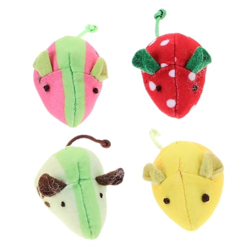 Happyyami 4 Stück Katzenspielzeug Beißspielzeug Für Katzen Kätzchen-übungsspielzeug Kauspielzeug Für Haustiere Selbstbelustigendes Katzenspielzeug Gefälschte Mäuse Obst Plüsch Kiwi Riss Happyyami 4 Stück Katzenspielzeug Beißspielzeug Für Katzen Kätzchen-übungsspielzeug Kauspielzeug Für Haustiere Selbstbelustigendes Katzenspielzeug Gefälschte Mäuse Obst Plüsch Kiwi Riss von Happyyami