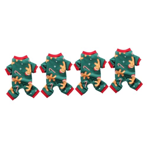 Happyyami 4 Stück Kleidung für Haustiere Weihnachtshund-Hoodie Haustierzubehör kostüme für maskenball faschingskostüm Kleider zarte hundekleidung entzückende hundekleidung Haushalt schmücken von Happyyami