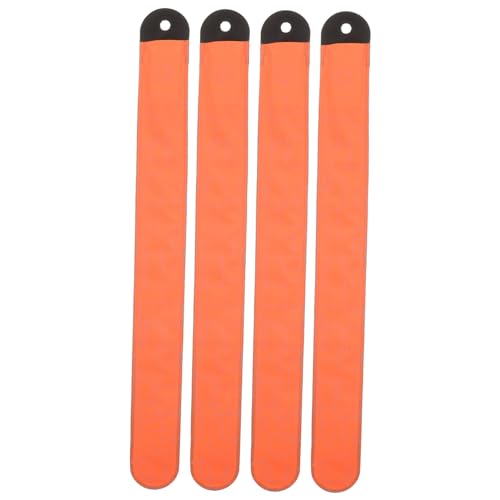 Happyyami 4 Stück -Pferde-knöchelriemen Laufgürtel Mit Taschenlampe Nachtlauf-Walking-Beanie-mütze Laufzubehör Leuchtender Nachtlaufgurt Lichter Zum Wandern in Der Nacht Mode Orange Stoff von Happyyami