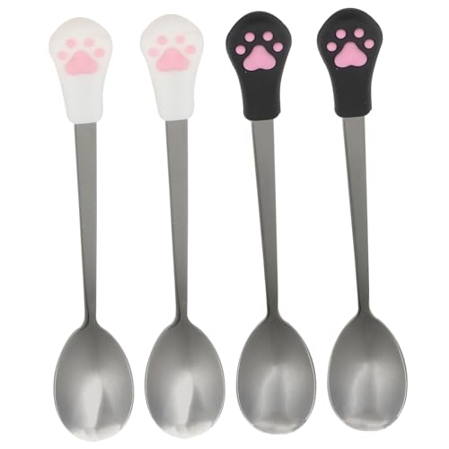 Happyyami 4stücke Teiliges Edelstahllöffel Für Haustiere Katzen Und Hundefutterlöffel Mit Silikongriff Zum Auskratzen Von Doseninhalt Rostfrei Und Spülmaschinenfest Happyyami 4stücke Teiliges Edelstahllöffel Für Haustiere Katzen Und Hundefutterlöffel Mit Silikongriff Zum Auskratzen Von Doseninhalt Rostfrei Und Spülmaschinenfest von Happyyami