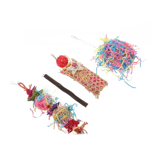 Happyyami 4stücke Teiliges Papageien Spielzeug Bissfestes -Spielzeug Für Vögel Für Wellensittiche Und Andere Kleine Haustiere Und von Happyyami