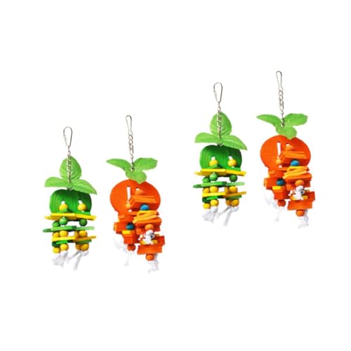 Happyyami 4stücke Kreatives Papageien-Spielzeug Aus Holz Bissfestes Training Pendant Orange Und Apfel Hängendes Spielzeug Für Vögel Spiel Und Bewegung Happyyami 4stücke Kreatives Papageien-Spielzeug Aus Holz Bissfestes Training Pendant Orange Und Apfel Hängendes Spielzeug Für Vögel Spiel Und Bewegung von Happyyami