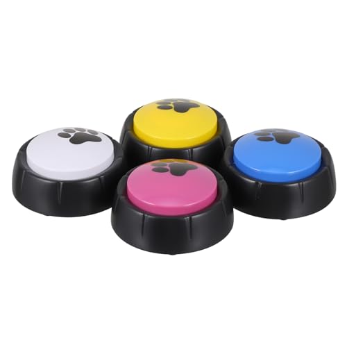 Happyyami 4stücke Teiliges Haustier Kommunikationsknopf Mit Aufnahmefunktion Robustes Lernspielzeug Für Hunde Und Katzen Für Interaktives Training Und Spiel von Happyyami