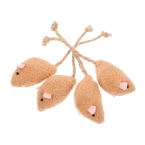Happyyami 4 Stücke Plüsch Katze Spielzeug Realistische Zahnen Mäuse Interaktive Indoor Spielzeug Happyyami 4 Stücke Plüsch Katze Spielzeug Realistische Zahnen Mäuse Interaktive Indoor Spielzeug von Happyyami