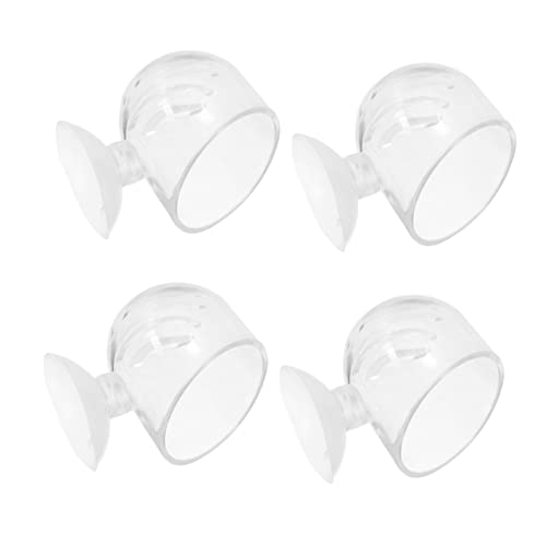 Happyyami 4stücke Wasserpflanzenbecher Mückenlarven-futterspender Aquarium Fischfutter Garnelen-futterspender Roter von Happyyami